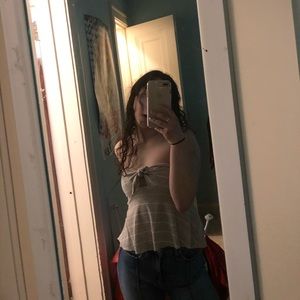 urban outfitters tie front tube top